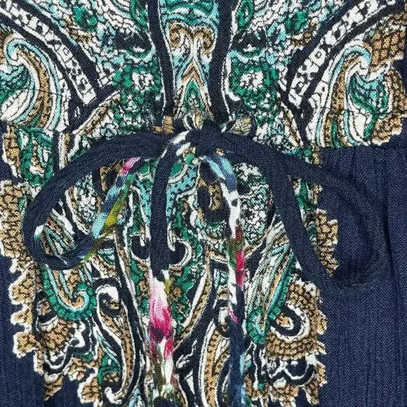 Bila Women Sleeveless dress Boho Beach Paisley Size M embroidered multicolor - Picture 5 of 11